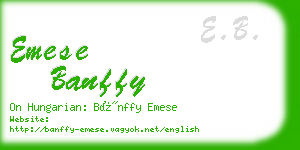 emese banffy business card